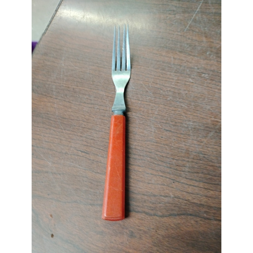 Vintage MCM Red Bakelite Fork
